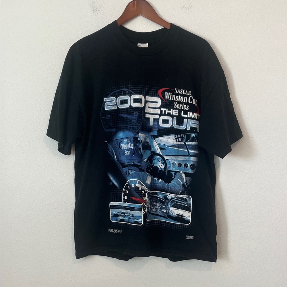 Vintage 2002 NASCAR Winston Cup Series Black Short Sleeve T-Shirt